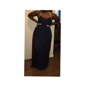Navy blue prom dress